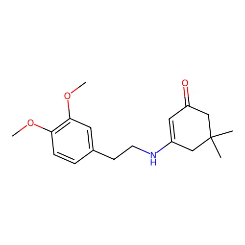3-((2-(3,4-Dimethoxyphenyl)ethyl)amino)-5,5-dimethylcyclohex-2-EN-1-one structure