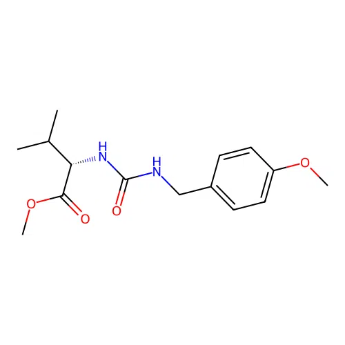 methyl N-[(4-methoxybenzyl)carbamoyl]-L-valinate structure