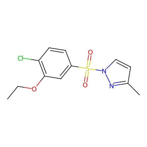 1-Chloro-2-ethoxy-4-[(3-methylpyrazolyl)sulfonyl]benzene structure