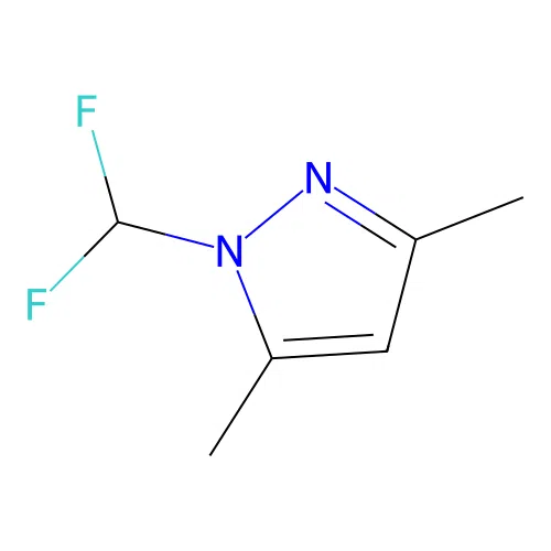 1-(Difluoromethyl)-3,5-dimethylpyrazole structure