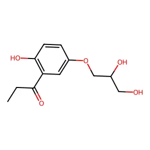1,2-Propanediol, 3-(4-hydroxy-3-propionylphenoxy)- structure