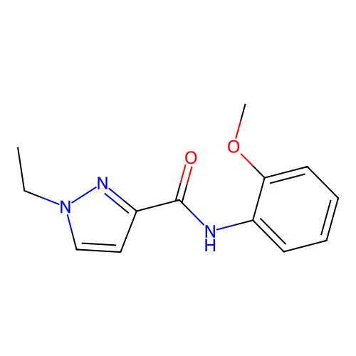 1-ethyl-N-(2-methoxyphenyl)-1H-pyrazole-3-carboxamide structure