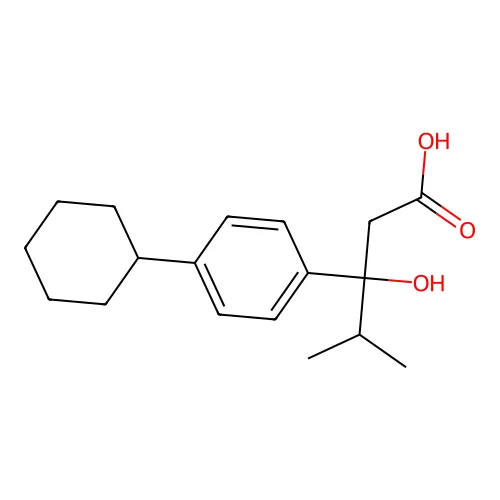 Hydrocinnamic acid, p-cyclohexyl-beta-hydroxy-beta-isopropyl-, (+-)- structure