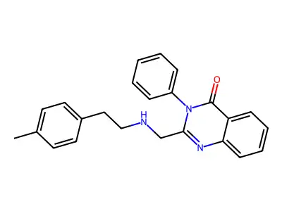 4(3H)-Quinazolinone, 2-(((p-methylphenethyl)amino)methyl)-3-phenyl- structure