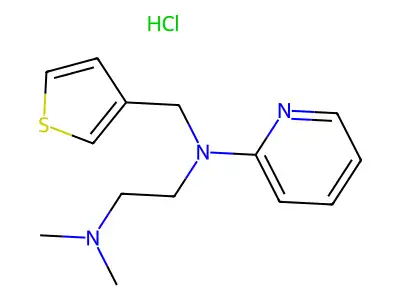 Dimethyl-[2-[pyridin-2-yl(thiophen-3-ylmethyl)amino]ethyl]azanium;chloride structure