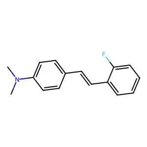 4-Stilbenamine, 2'-fluoro-N,N-dimethyl- structure