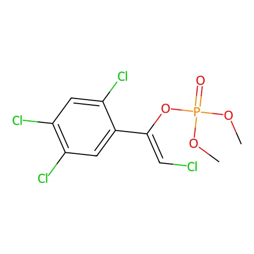 Phosphoric acid, 2-chloro-1-(2,4,5-trichlorophenyl)ethenyl dimethyl ester structure