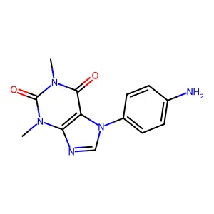 7-(p-Aminophenyl)theophylline structure