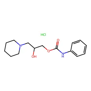 1,2-Propanediol, 3-piperidino-, 1-carbanilate, hydrochloride structure