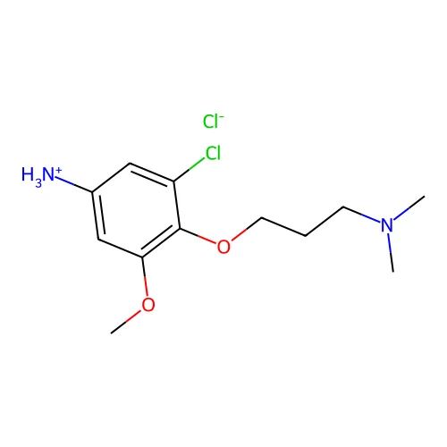 m-Anisidine, 5-chloro-4-(3-(dimethylamino)propoxy)-, hydrochloride structure