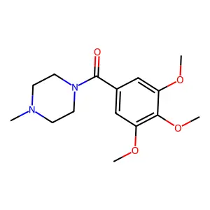 Piperazine, 1-methyl-4-(3,4,5-trimethoxybenzoyl)- structure