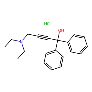 2-Butyn-1-ol, 4-(diethylamino)-1,1-diphenyl-, hydrochloride structure