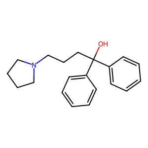 alpha,alpha-Diphenyl-1-pyrrolidinebutanol structure