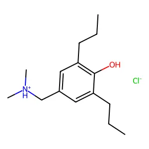 p-Cresol, alpha-(dimethylamino)-2,6-dipropyl-, hydrochloride structure