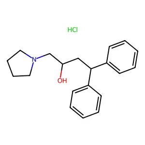 4,4-Diphenyl-1-(pyrrolidin-1-yl)butan-2-ol--hydrogen chloride (1/1) structure
