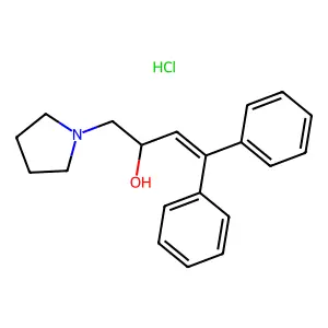 1-Pyrrolidineethanol, alpha-(2,2-diphenylvinyl)-, hydrochloride structure