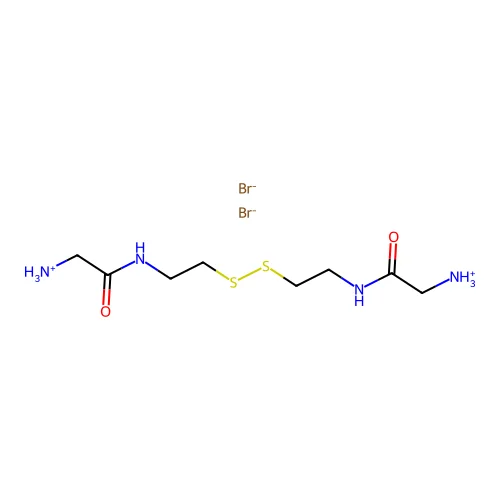 Acetamide, N,N'-(dithiodiethylene)bis(2-amino-, dihydrobromide structure