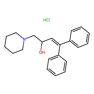 1-Piperidineethanol, alpha-(2,2-diphenylvinyl)-, hydrochloride structure