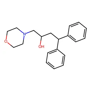 4-Morpholineethanol, alpha-(2,2-diphenylethyl)- structure