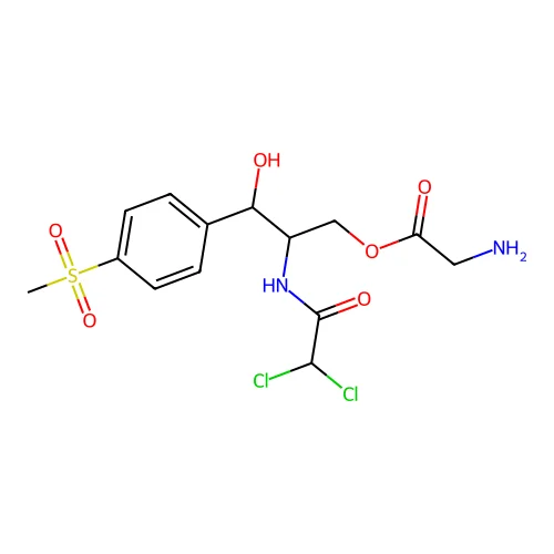Thiamphenicol glycinate structure