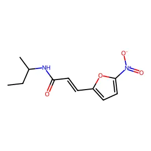 N-(sec-Butyl)-5-nitro-2-furylacrylamide structure