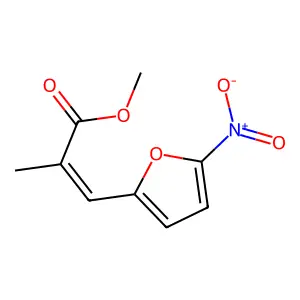 alpha-Methyl-5-nitro-2-furanacrylic acid, methyl ester structure