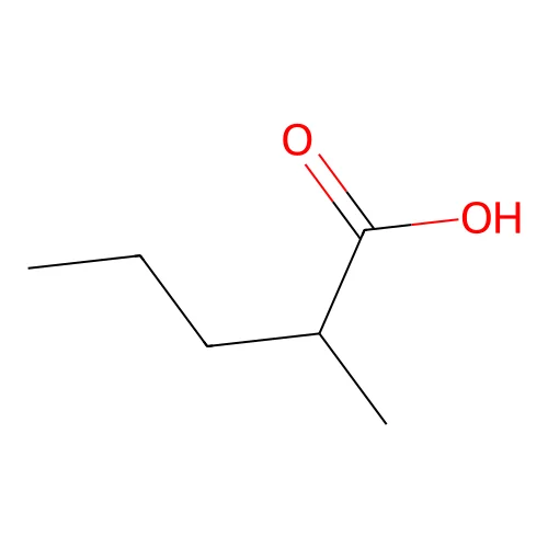 2-Methylvaleric acid structure