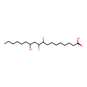 9,10-Dichloro-12-hydroxyoctadecanoic acid structure