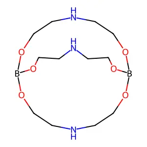 2,8,10,16,17,23-Hexaoxa-5,13,20-triaza-1,9-diborabicyclo(7.7.7)tricosane structure