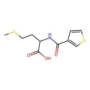 N-(3-Thienylcarbonyl)-DL-methionine structure
