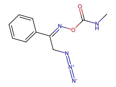 Acetophenone,2-azido-,O-(methylcarbamoyl)oxime structure