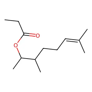 3,7-Dimethyloct-6-en-2-yl propionate structure