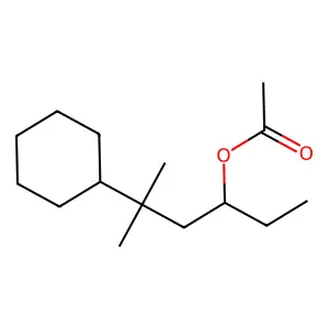 5-Cyclohexyl-5-methyl-3-hexyl acetate structure