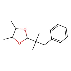 2-(1,1-Dimethyl-2-phenylethyl)-4,5-dimethyl-1,3-dioxolane structure