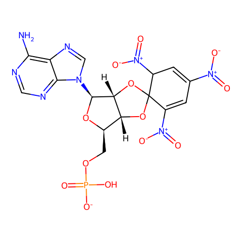 Spiro[cyclohexane-1,2'-furo[3,4-d][1,3]dioxole], 5'-adenylic acid deriv. structure