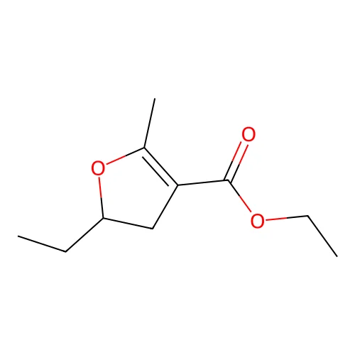 3-Furancarboxylic acid, 5-ethyl-4,5-dihydro-2-methyl-, ethyl ester structure
