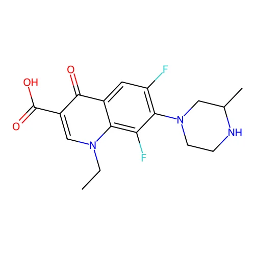 Lomefloxacin structure