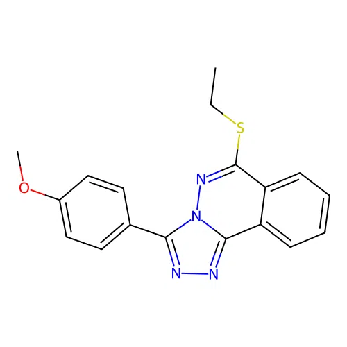 1,2,4-Triazolo(3,4-a)phthalazine, 6-(ethylthio)-3-(4-methoxyphenyl)- structure