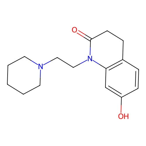 Carbostyril, 3,4-dihydro-7-hydroxy-1-(2-piperidinoethyl)- structure