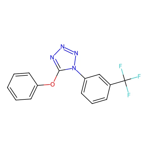 1H-Tetrazole, 5-phenoxy-1-(3-(trifluoromethyl)phenyl)- structure
