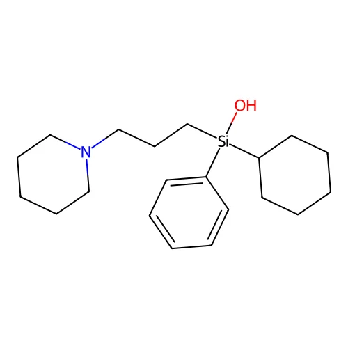 Hexahydrosiladifenidol structure