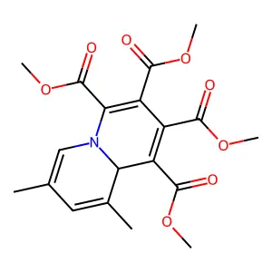 9aH-quinolizine-1,2,3,4-tetracarboxylic acid, 7,9-dimethyl-, tetramethyl ester structure