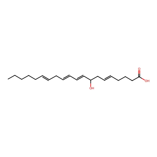 8-Hydroxyicosa-5,9,11,14-tetraenoic acid structure
