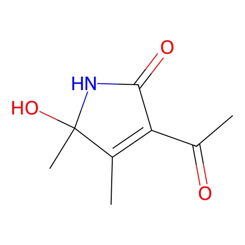 3-Acetyl-4,5-dimethyl-5-hydroxy-1,5-dihydro-2h-pyrrol-2-one structure