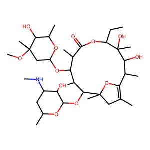 De-(N-methyl)-8,9-anhydroerythromycin A 6,9-hemicetal structure
