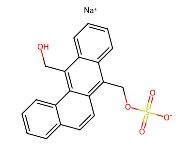 [12-(Hydroxymethyl)benzo[a]anthracen-7-yl]methyl hydrogen sulfate structure