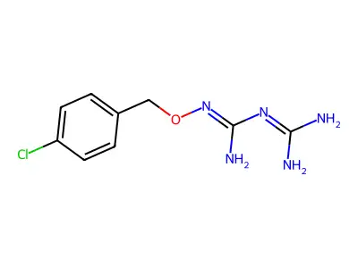2-[(4-Chlorophenyl)methoxy]-1-(diaminomethylidene)guanidine structure