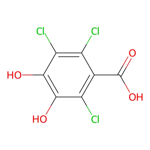 Benzoic acid, 2,3,6-trichloro-4,5-dihydroxy- structure
