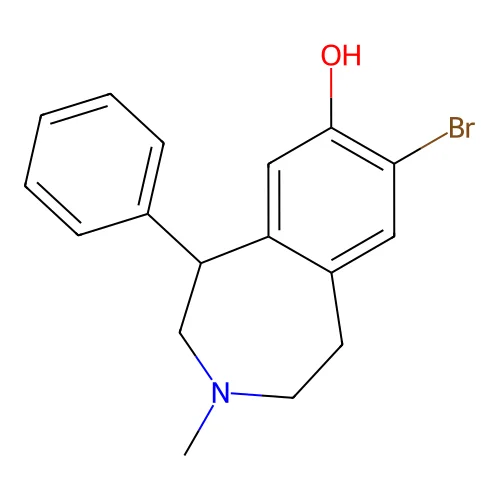 1H-3-benzazepin-7-ol, 8-bromo-2,3,4,5-tetrahydro-3-methyl-5-phenyl- structure