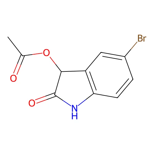 5-Bromo-2-hydroxy-3H-indol-3-yl acetate structure